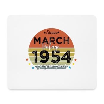 70 Years Old Made In 1954 Vintage March 1954 - Mouse Pad (horizontal) - white - Front