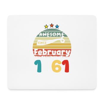 1961 vintage anniversaire rétro édition limitée - Tapis de souris (format paysage) - blanc - Devant