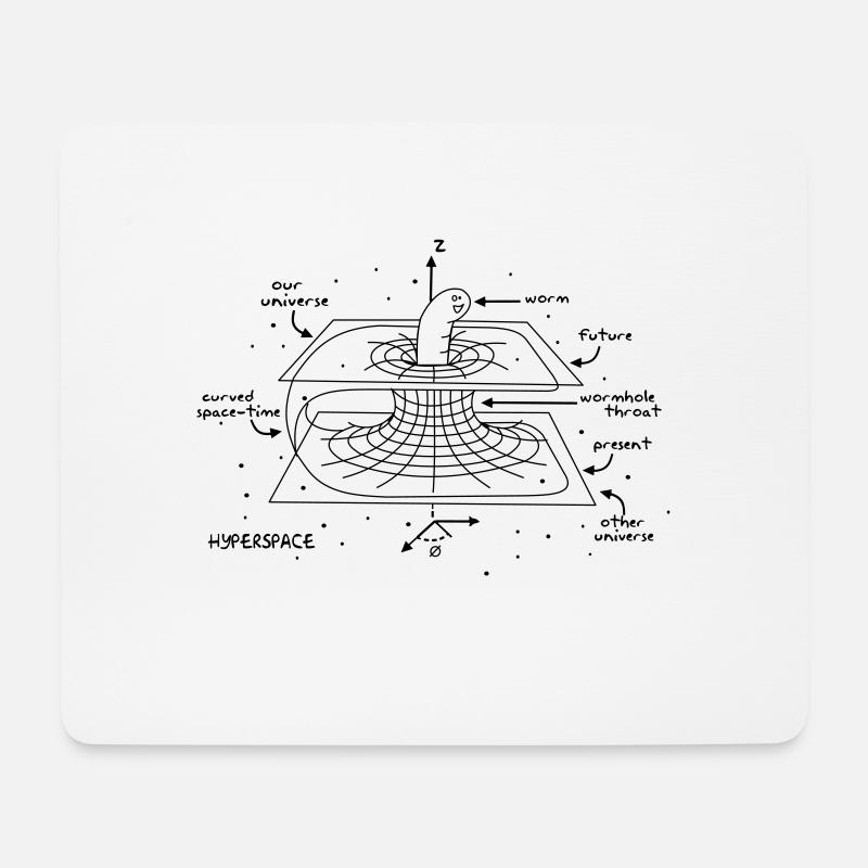 Wormhole - Mousepad (Querformat) - Weiß