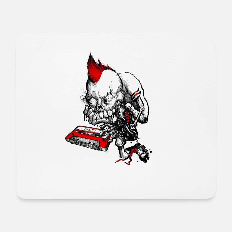Ruban Punk Mix - Tapis de souris (format paysage) - blanc