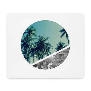 Beach and city - Mouse Pad (horizontal) - white - Front