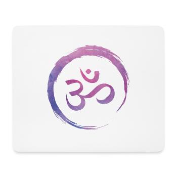 Yoga Zen Circle Om - Mouse Pad (horizontal) - white - Front