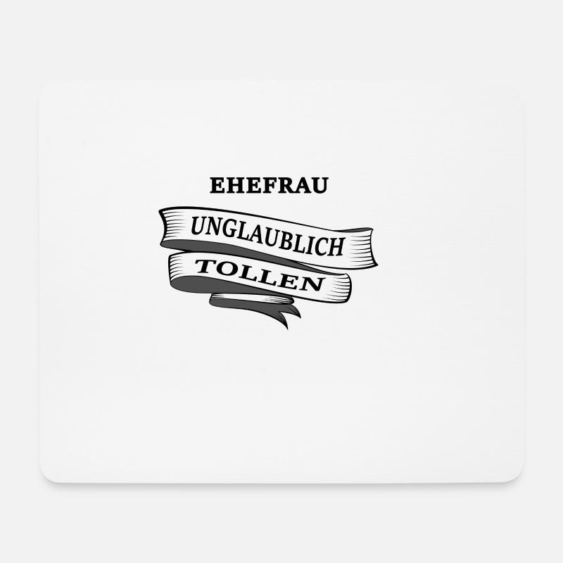 Stolze Ehefrau eines tollen Ehemannes - Mousepad (Querformat) - Weiß