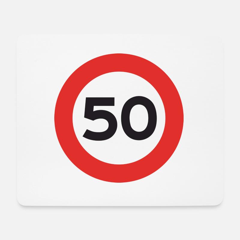 50mph - Mouse Pad (horizontal) - white