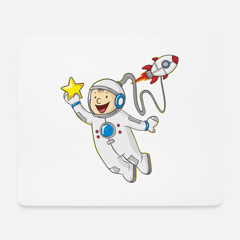 Little comic astronaut - Mouse Pad (horizontal) - white