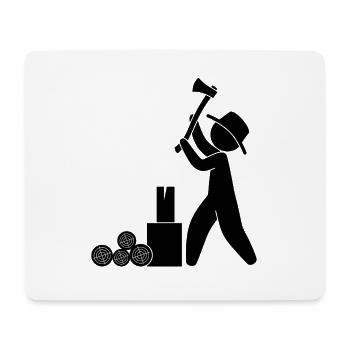 Holzfäller Ranger Axt - Mousepad (Querformat) - Weiß - Vorne