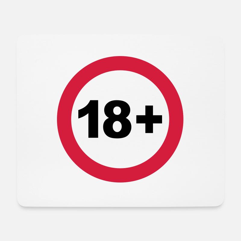 18th / 18th birthday. / 18+ - Mouse Pad (horizontal) - white