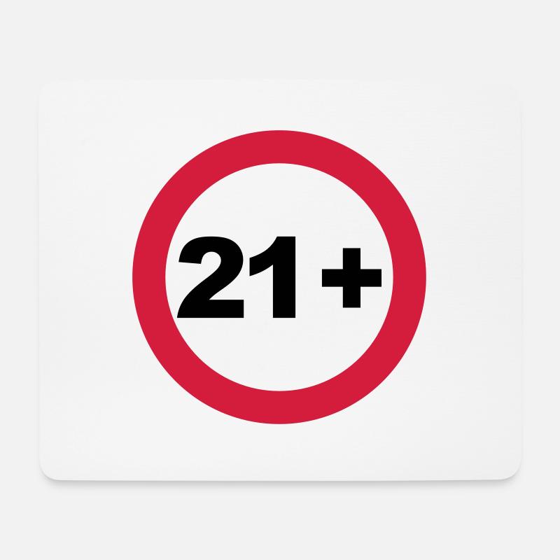 21st birthday 21+ - Mouse Pad (horizontal) - white