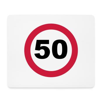 50e anniversaire Verkrehrsschild - Tapis de souris (format paysage) - blanc - Devant