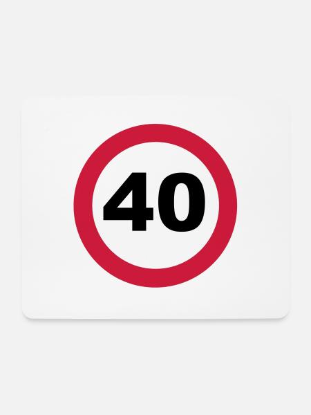 40. Geburtstag - Mousepad (Querformat) - Weiß