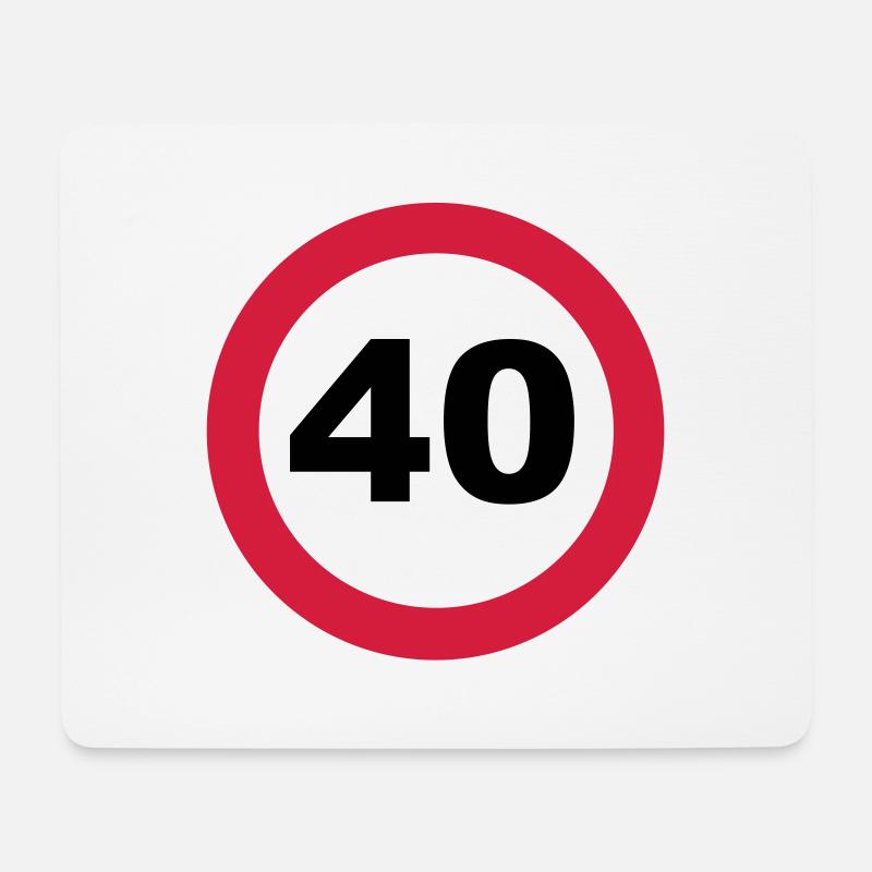 40. Geburtstag - Mousepad (Querformat) - Weiß