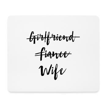 Petite amie de Fiancé Wife - Tapis de souris (format paysage) - blanc - Devant