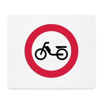Moped moped prohibition prohibition sign road sign 2c - Mouse Pad (horizontal) - white - Front