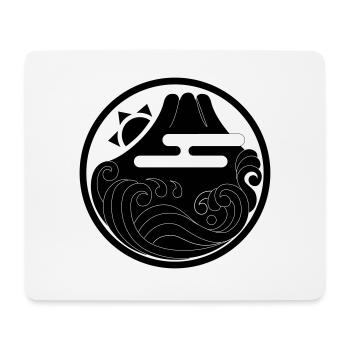 Japanisches Motiv "Fuji und Welle" - Mousepad (Querformat) - Weiß - Vorne