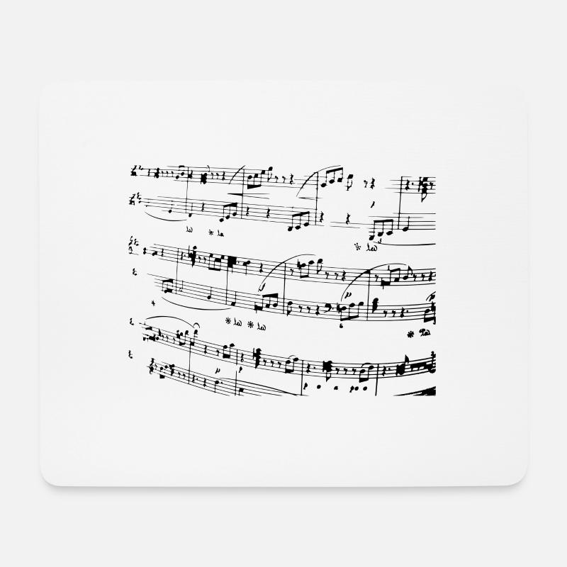 Musiknoten - Mousepad (Querformat) - Weiß
