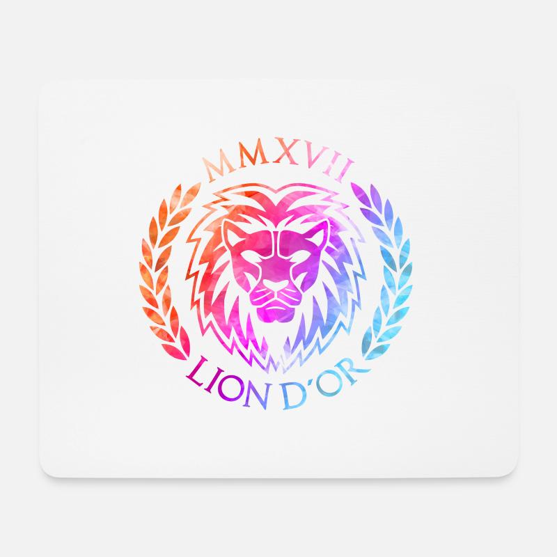LION D'OR logo - Mouse Pad (horizontal) - white