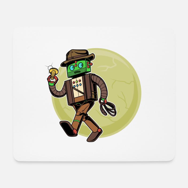 Indianabot - Mousepad (Querformat) - Weiß