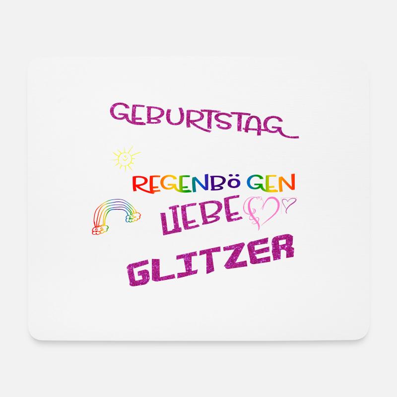 Geburtstagssprüche Sonnenschein Regenbogen & Liebe - Mousepad (Querformat) - Weiß