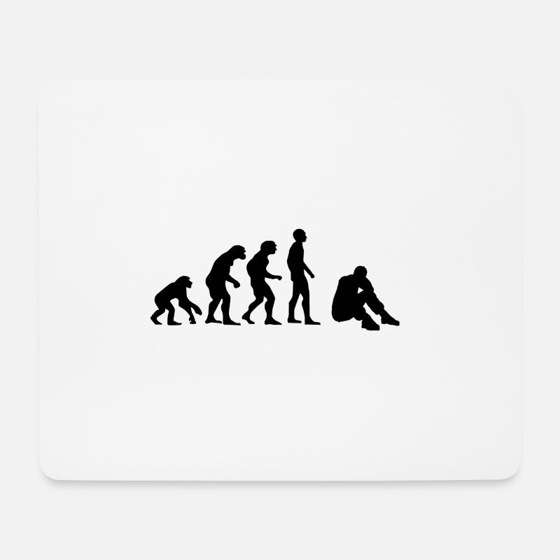 Evolution Depressionen - Mousepad (Querformat) - Weiß
