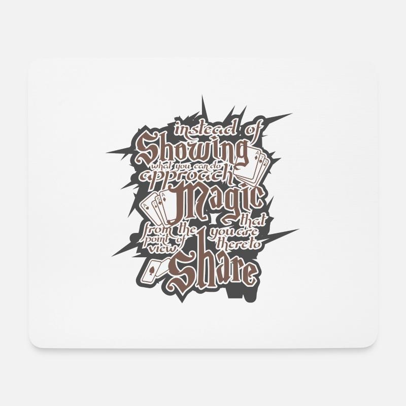 Cardist Cardistry Flourish Shuffle Kartentrick - Mousepad (Querformat) - Weiß