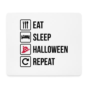 Eat Sleep Halloween Repeat - Mousepad (Querformat) - Weiß - Vorne
