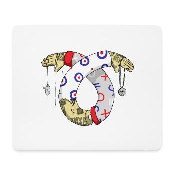Tatoo Illustration - Mousepad (Querformat) - Weiß - Vorne