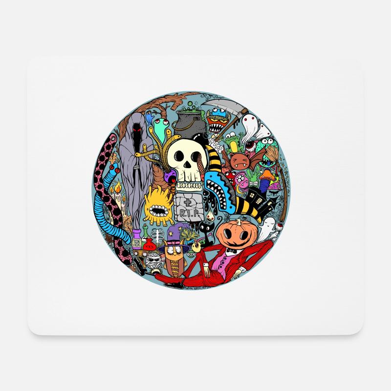 Halloween T-Shirt - Mousepad (Querformat) - Weiß
