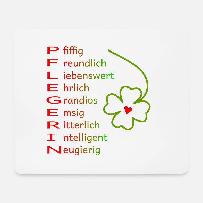 Pflegerin - Mousepad (Querformat) - Weiß