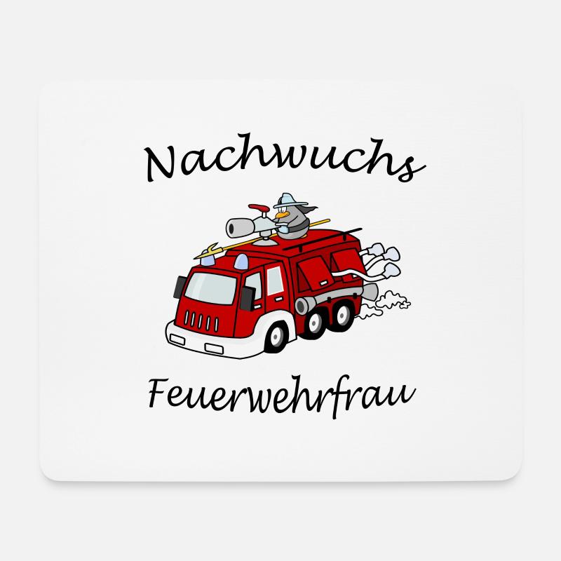 Bald bist auch du eine Feuerwehrfrau! - Mousepad (Querformat) - Weiß