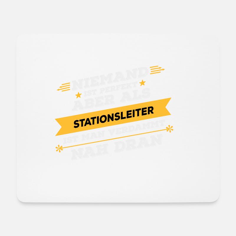 Stationsleiter Beruf Geschenk - Mousepad (Querformat) - Weiß