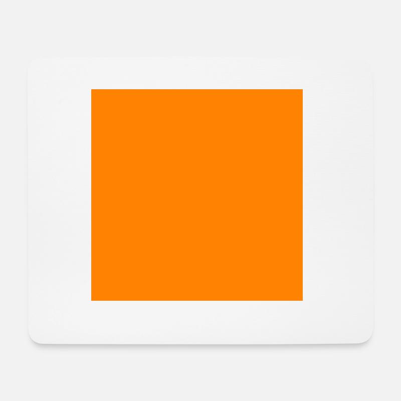 Quadrat orange - Mousepad (Querformat) - Weiß