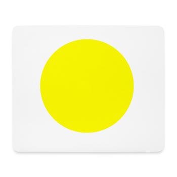 Kreis gelb - Mousepad (Querformat) - Weiß - Vorne