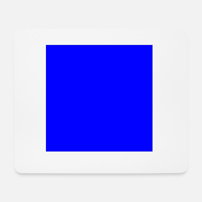Quadrat blau - Mousepad (Querformat) - Weiß