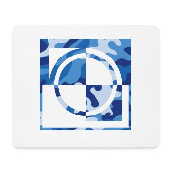 Blue camouflage - Mousepad (Querformat) - Weiß - Vorne