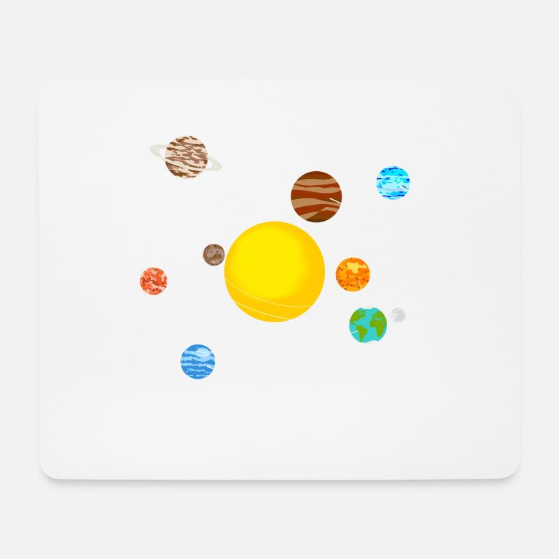 solar system - Mouse Pad (horizontal) - white