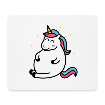 Fat Unicorn Dickes Einhorn Kurven Hunger Geschenk - Mousepad (Querformat) - Weiß - Vorne