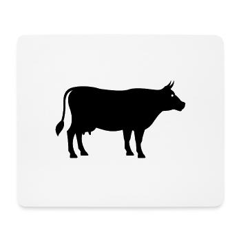 Vache - Tapis de souris (format paysage) - blanc - Devant