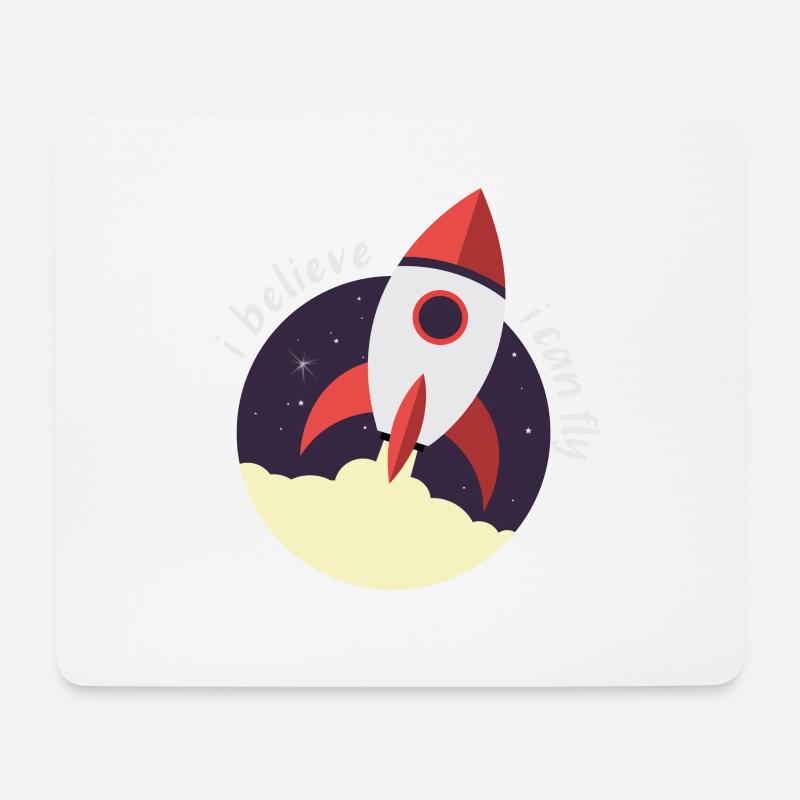 i believe i can fly - Mousepad (Querformat) - Weiß