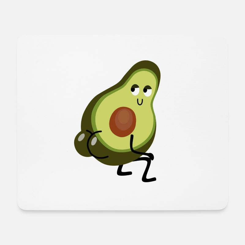 Avocado-Twerk - Mousepad (Querformat) - Weiß