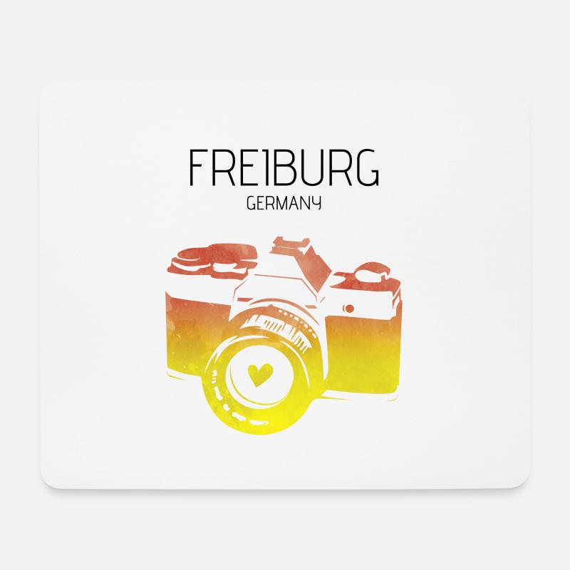 Kamera Freiburg Deutschland - Mousepad (Querformat) - Weiß