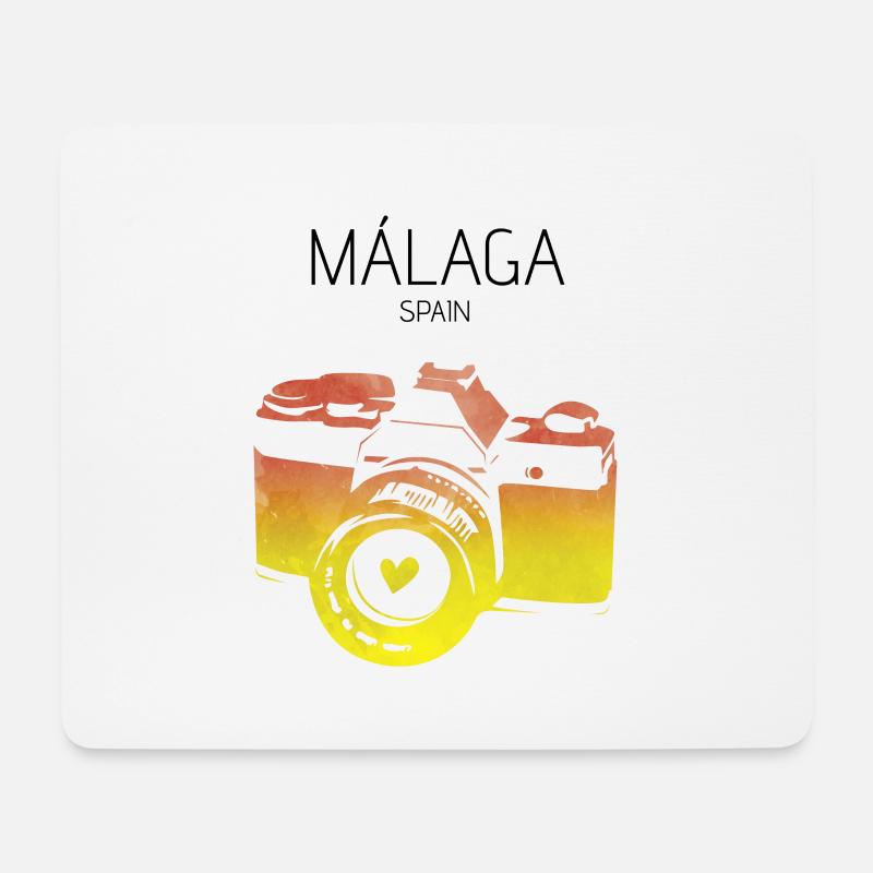 Kamera Málaga Spanien - Mousepad (Querformat) - Weiß