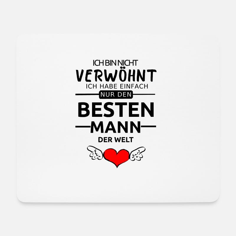 Bester Mann der Welt Valentinstag Geschenk Liebe - Mousepad (Querformat) - Weiß