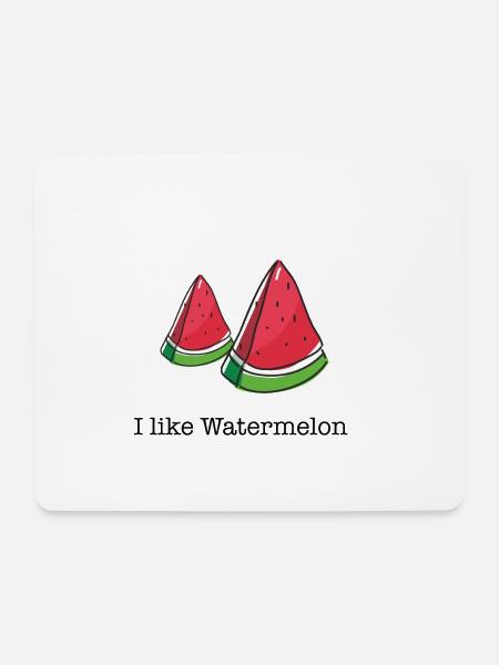 I like watermelon Wassermelonen Geschenk - Mousepad (Querformat) - Weiß