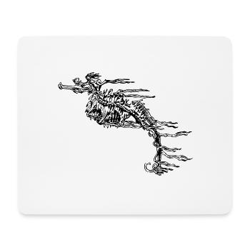 Seahorse Abstract Drawing Gift Idea Sea - Mouse Pad (horizontal) - white - Front