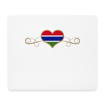 Gold Love Pays Racines Gambie - Tapis de souris (format paysage) - blanc - Devant