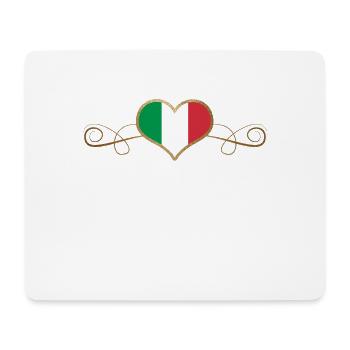 Gold Love Pays Racines Italie - Tapis de souris (format paysage) - blanc - Devant