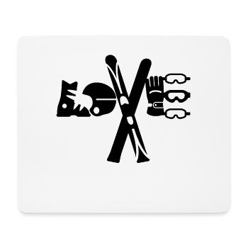 Love Ski - Mouse Pad (horizontal) - white - Front