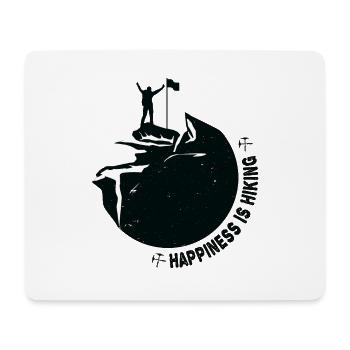 Happiness is HIKING Hiking Mountain Gift Mountains - Mouse Pad (horizontal) - white - Front