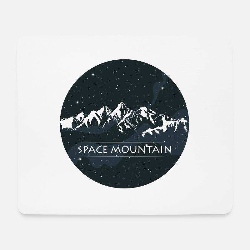 Space Mountain Wandern Berg Geschenk - Mousepad (Querformat) - Weiß