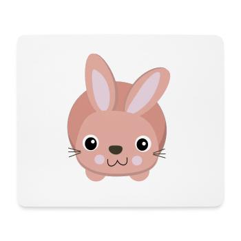 süßes rosa Häschen - Mousepad (Querformat) - Weiß - Vorne